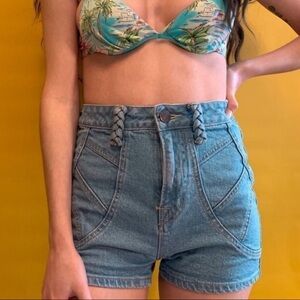 BDG Blue High-Rise Jean Shorts